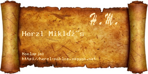 Herzl Miklós névjegykártya